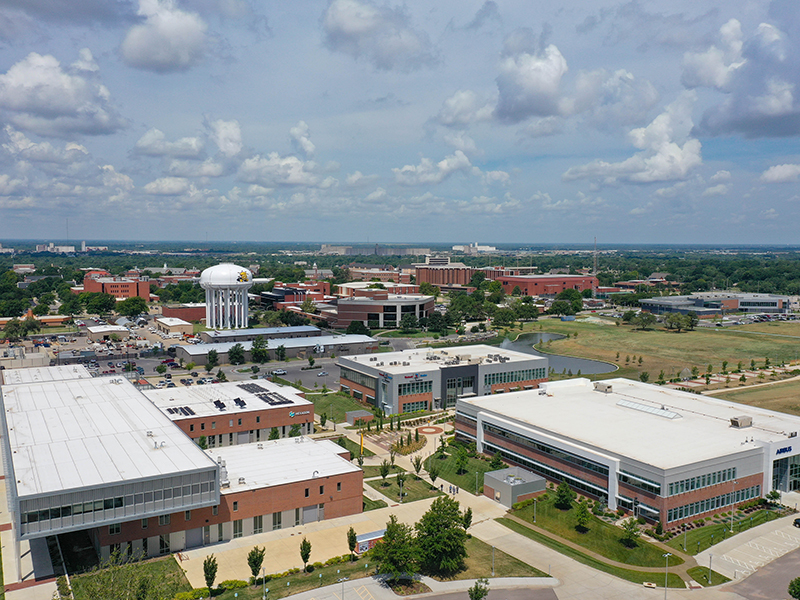Wichita State Innovation Campus with Wichita in the background